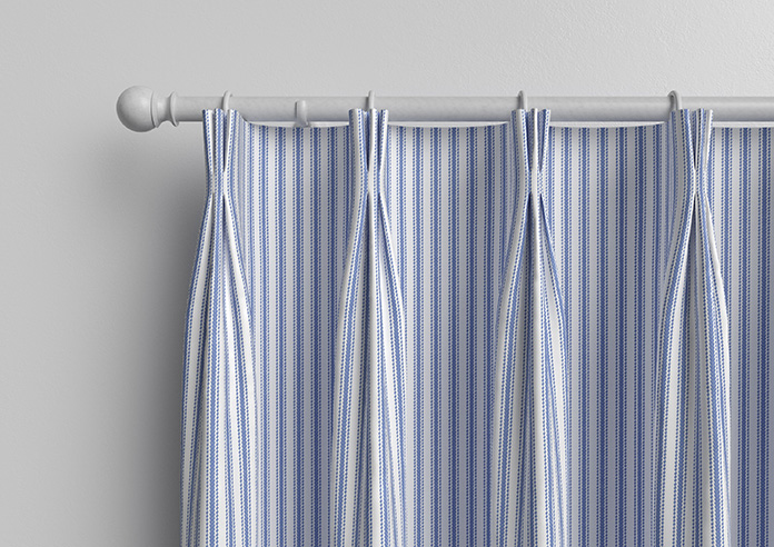 Lace Stripes, Soft Blue - Made to Measure Curtains - Image 11